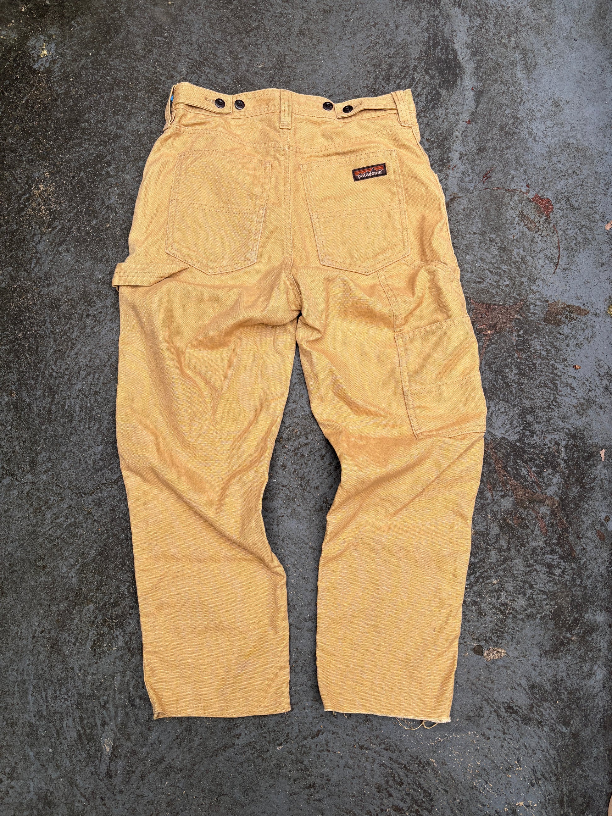 Patagonia Carpenter Jeans Size S Tan Workwear Pocket Logo Brown Tag Straight Leg