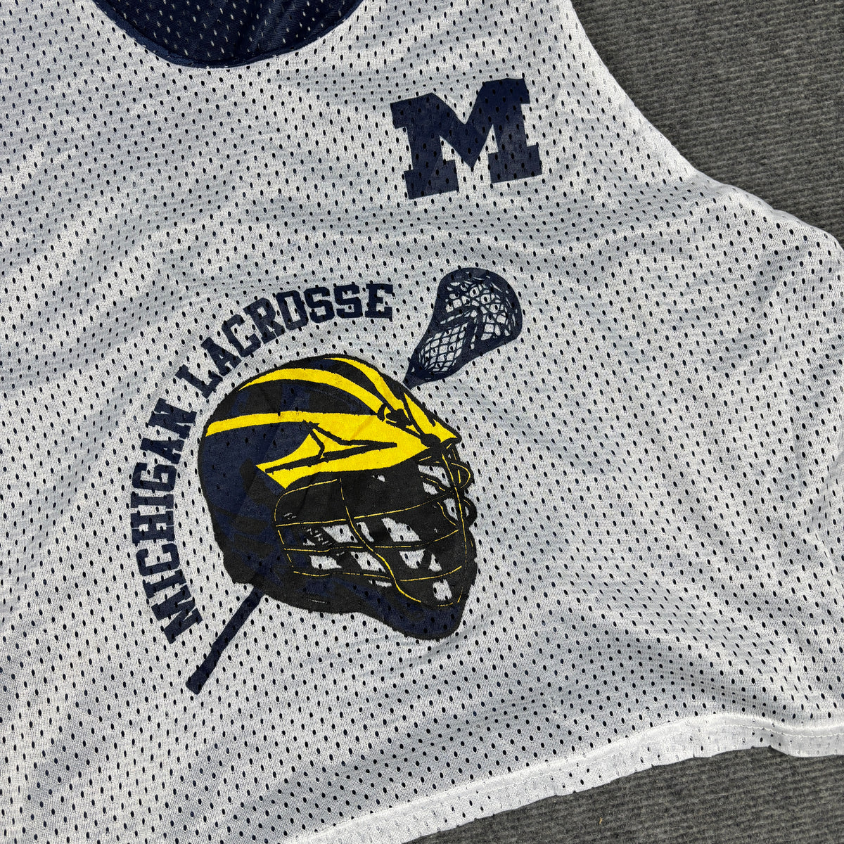 Vintage Lacrosse Reversible Jersey Women's M White Blue Mesh Activewear