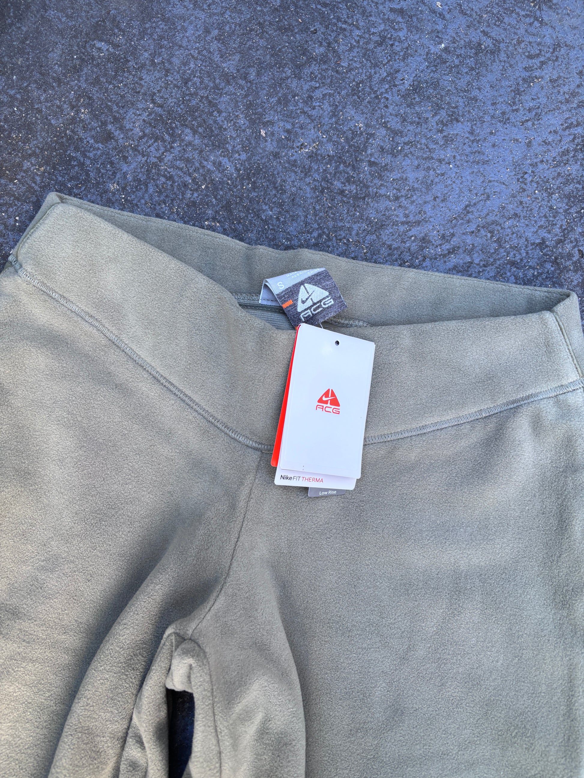 Vintage Y2K Nike ACG Track Pants Women’s S Green NWT Fleece Therma-Fit