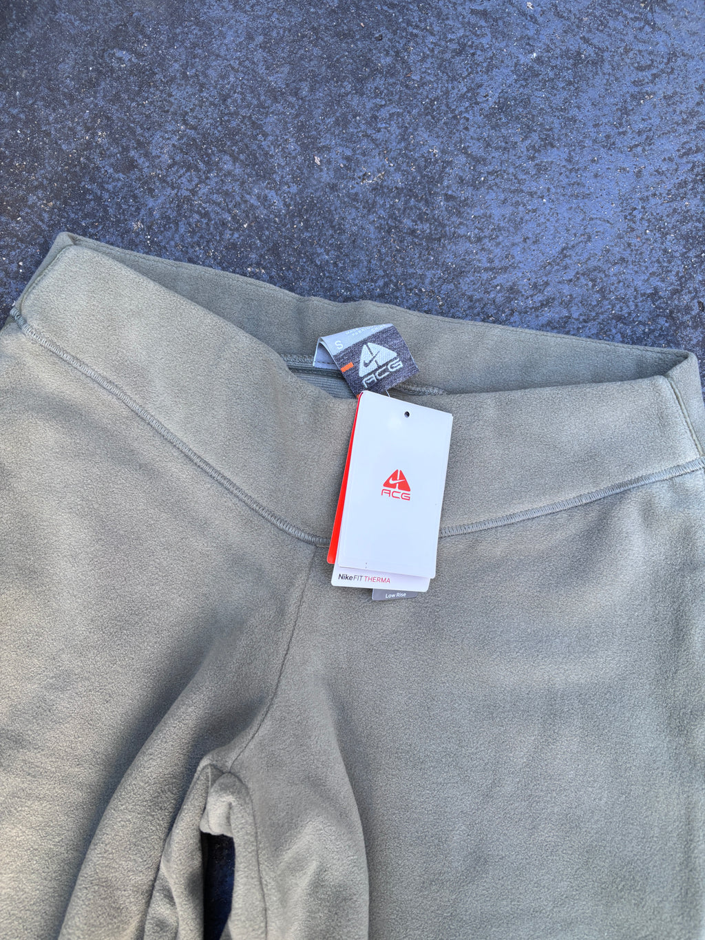 Vintage Y2K Nike ACG Track Pants Women’s S Green NWT Fleece Therma-Fit