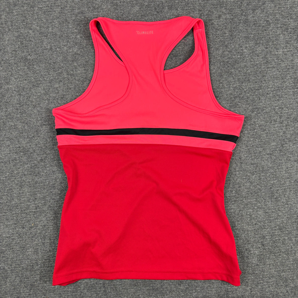 y2k Adidas Climalite Tank Top Women's Small Red Pink Activewear