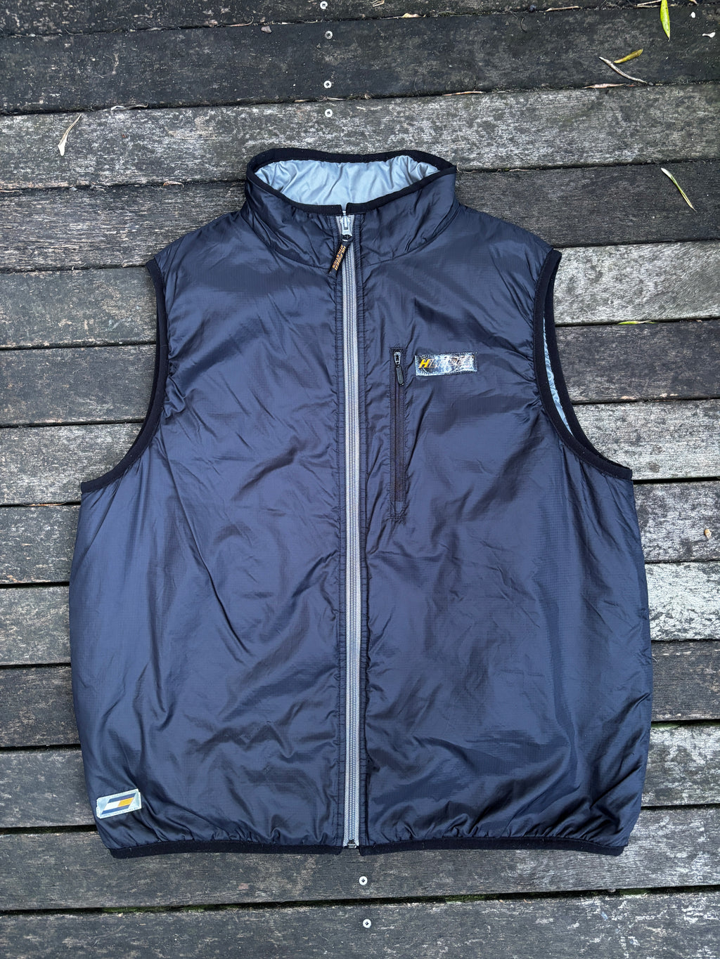 Vintage Tommy Hilfiger Athletics Puffer Vest Sz M Black