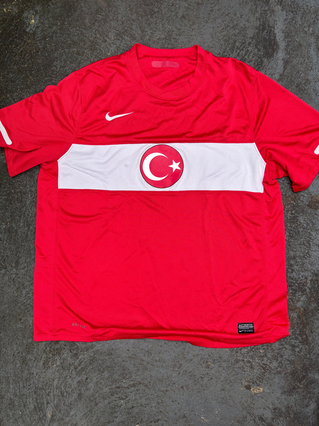 Nike Turkey Football Jersey Size M Red White Flag Logo National Team 10/11 Home