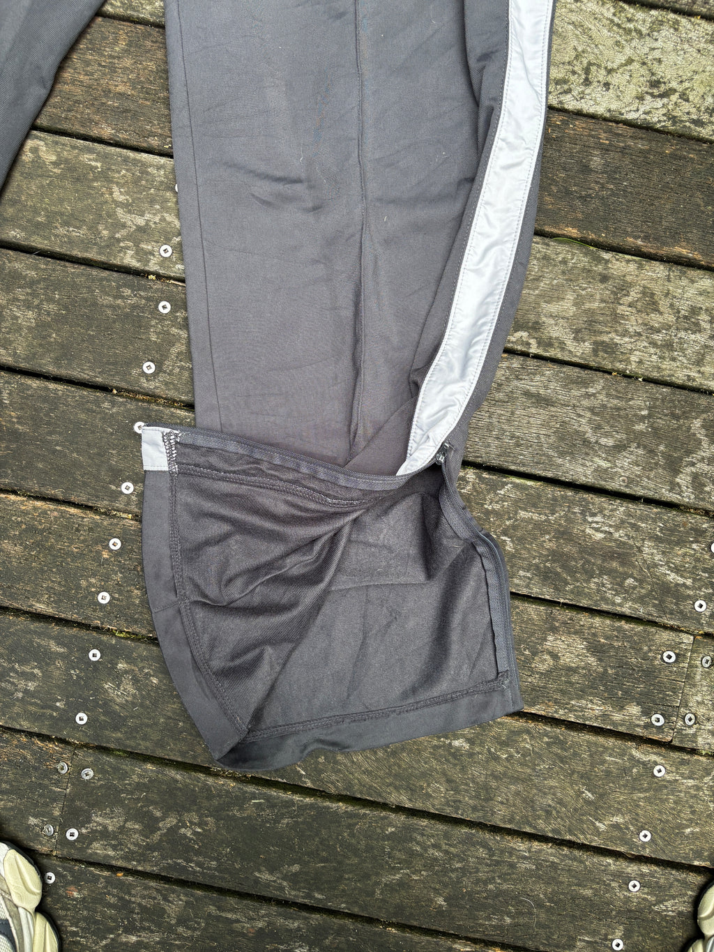 Vintage Nike Pleated Track Pants Size L Dark Grey