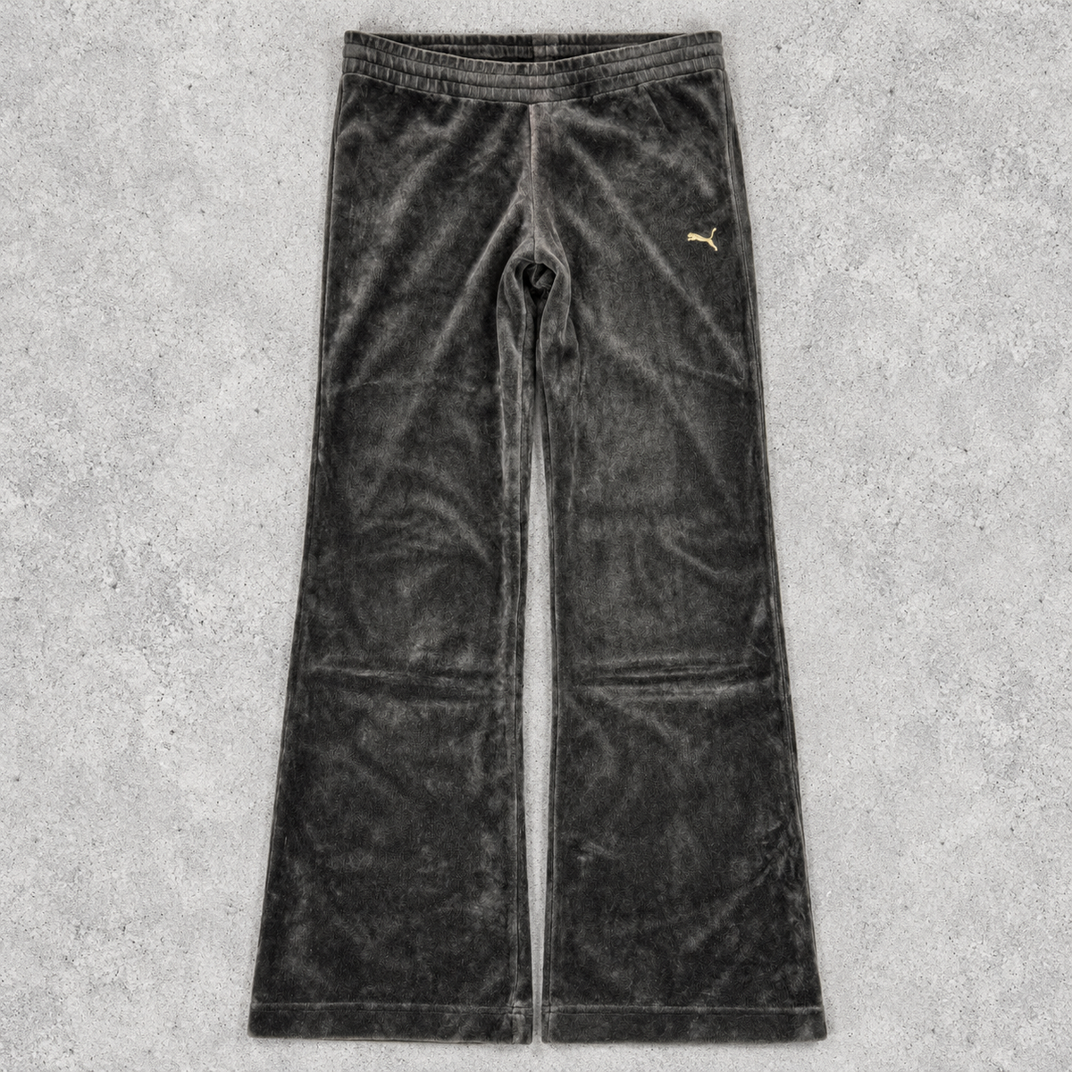 Vintage Puma Velour Track Pants Women's Small Flared Leg y2k Activewear