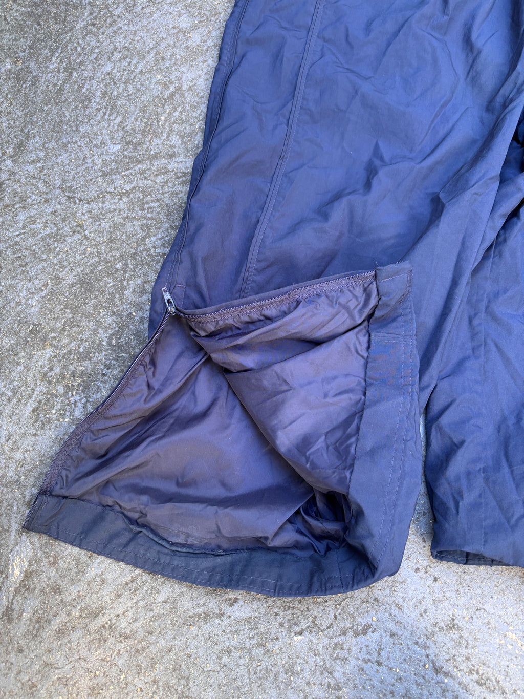 Vintage Y2K Nike Track Pants Size L Double Navy Wide Leg Nylon Windbreakers