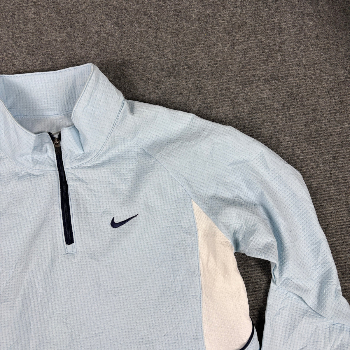 Vintage Y2K Nike Dri-Fit Jacket Women's Small Blue 1/4 Zip Activewear