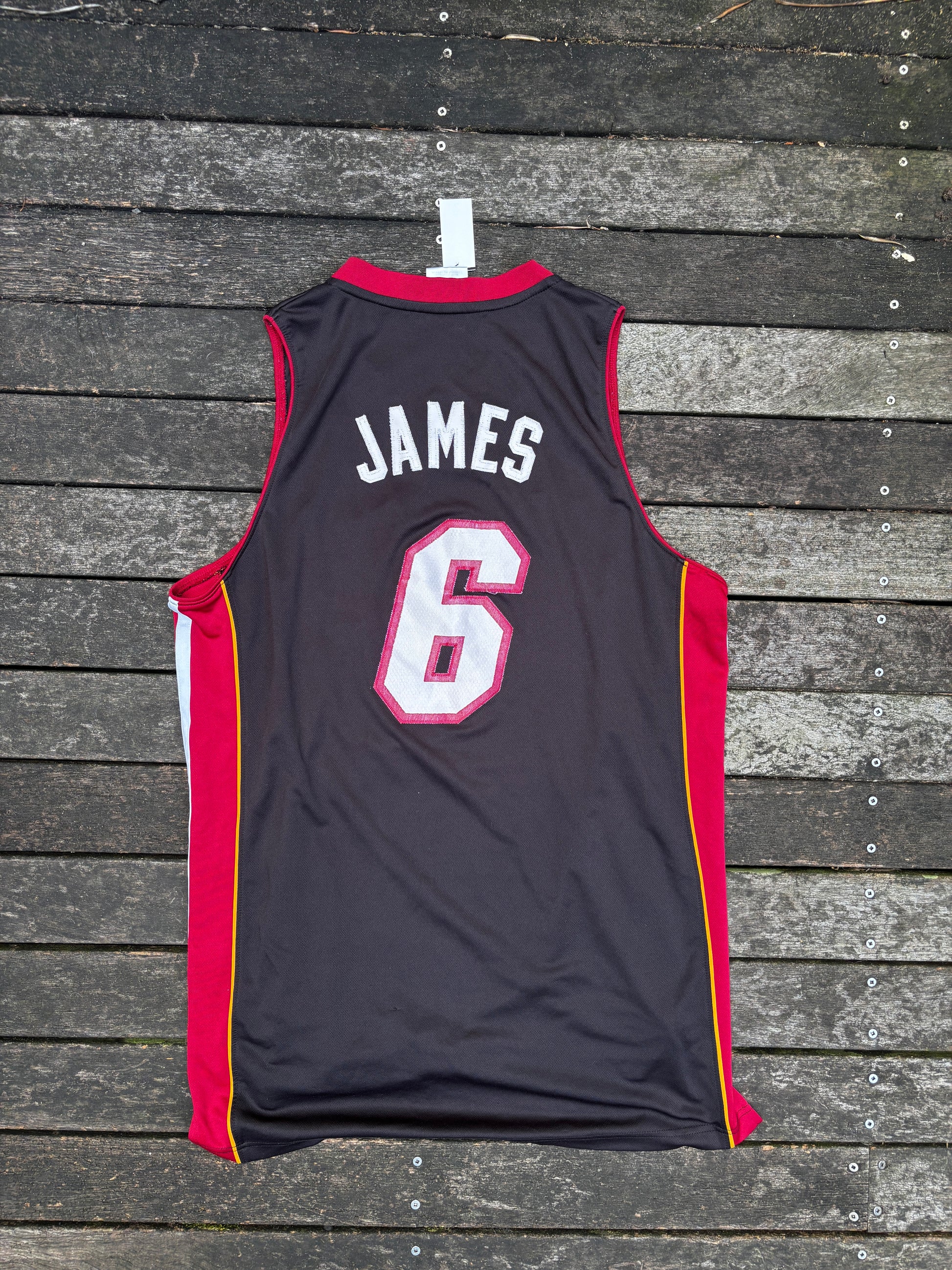Adidas LeBron James #6 Miami Heat Size L