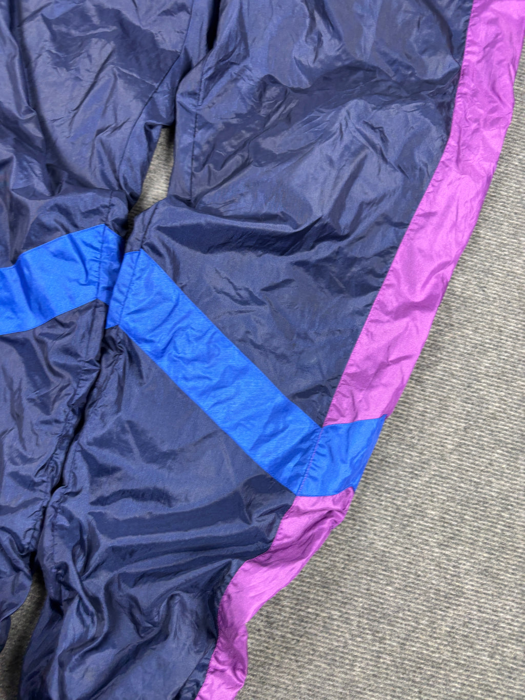Vintage 90s Adidas Track Pants Size Large / XL Purple Pink Retro Cuffed Joggers