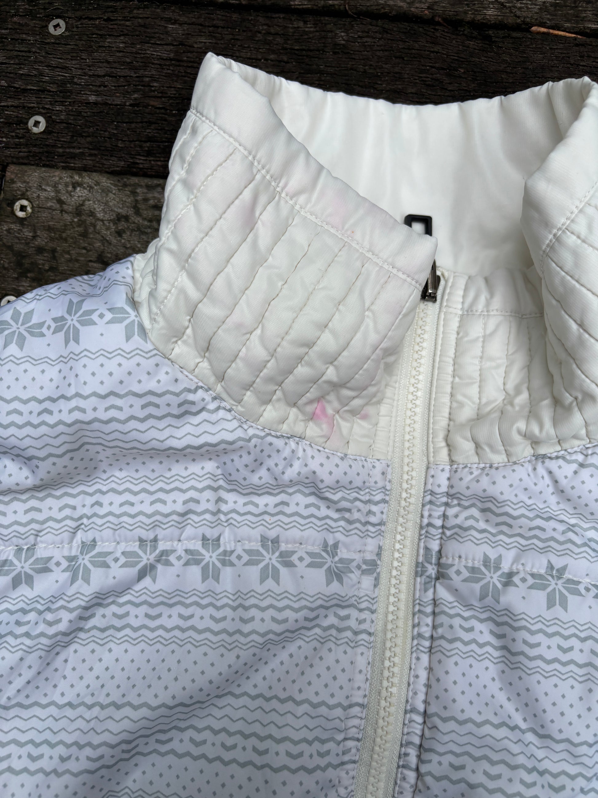 Reversible Nike Puffer Vest Size L White