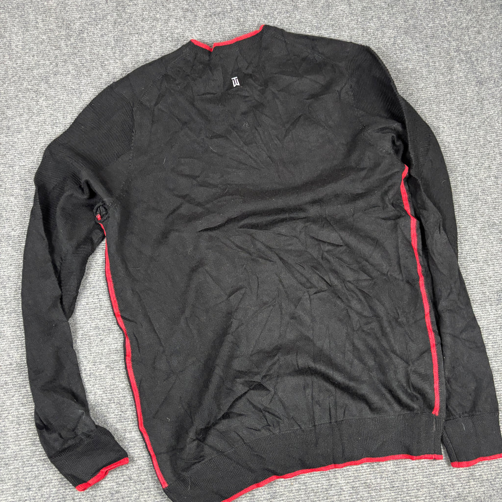 Nike x Tiger Woods Knit Jumper Men's Medium Black Red Golf Knit