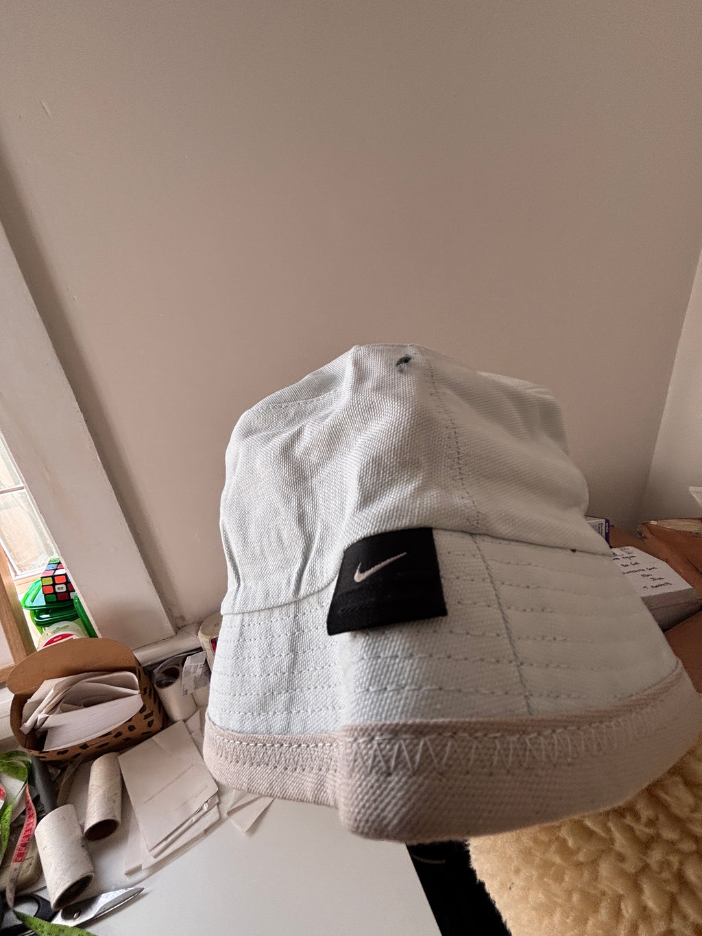 Vintage Y2K Nike Bucket Hat OSFM Baby Blue New w Tags NWT Deadstock