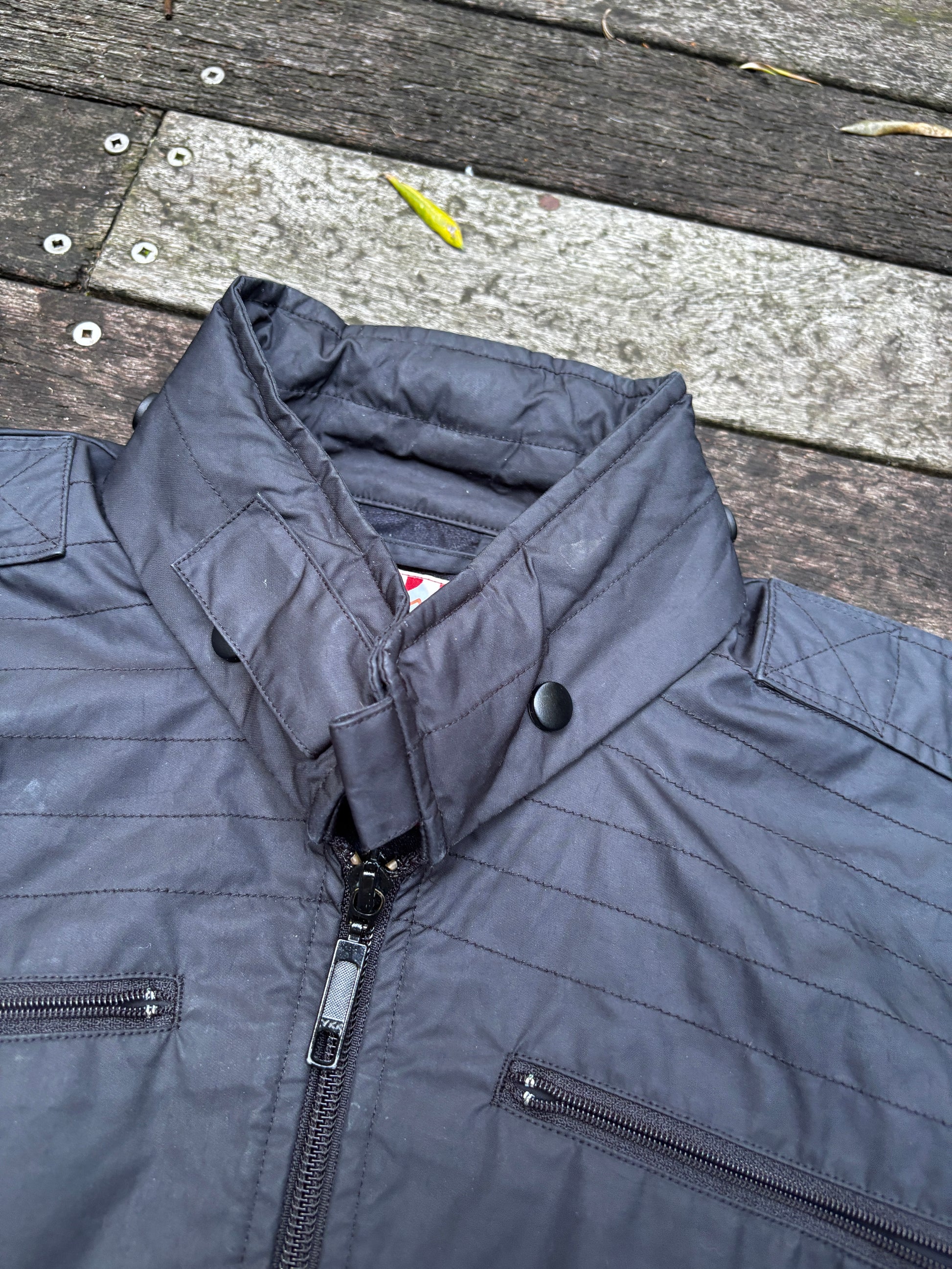 Y2K Adidas Racing Jacket Size S Black