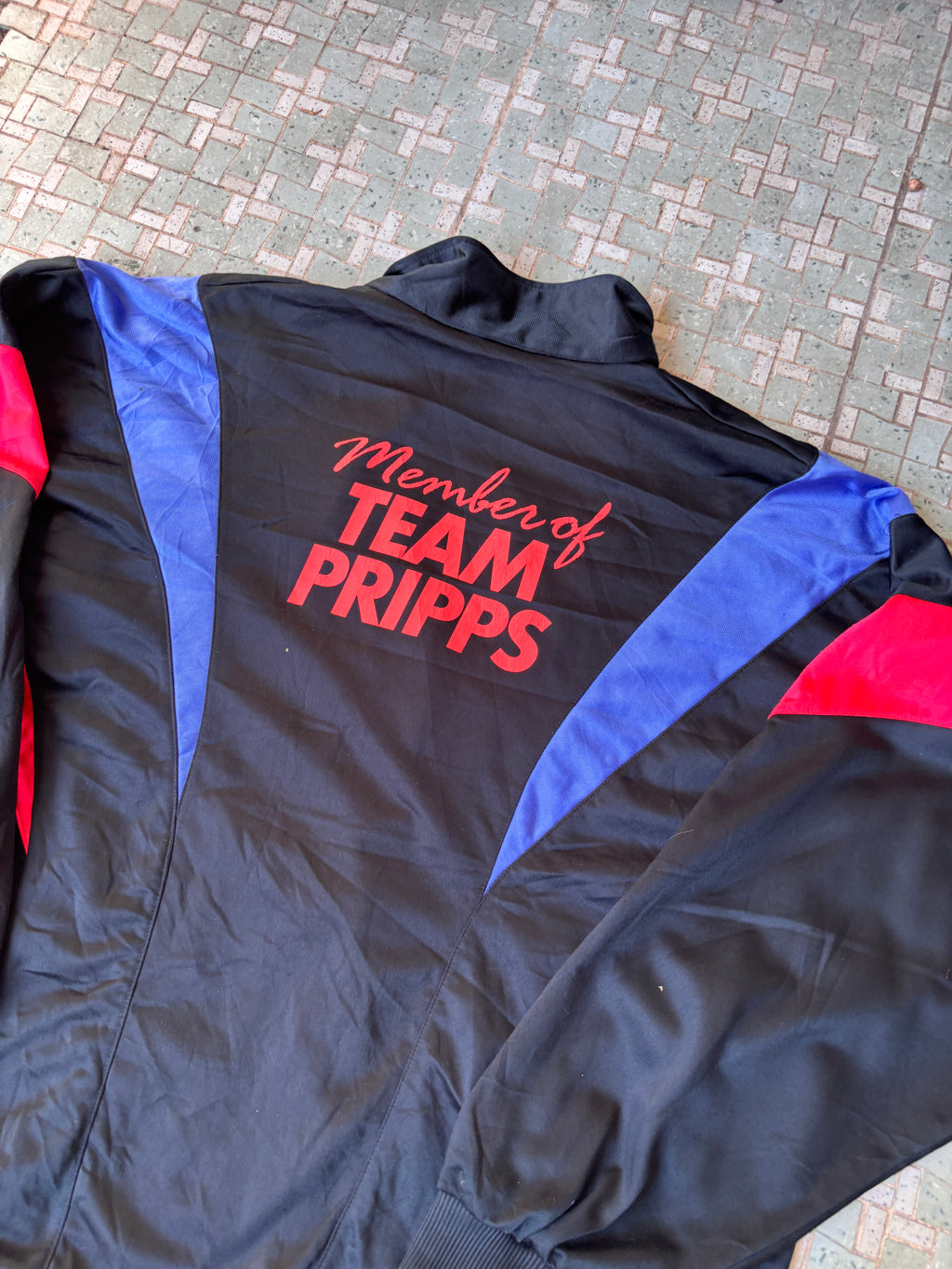 Retro 90's Nike Cuffed Jacket Size XL Vintage Black Pink Fluro Football Camps