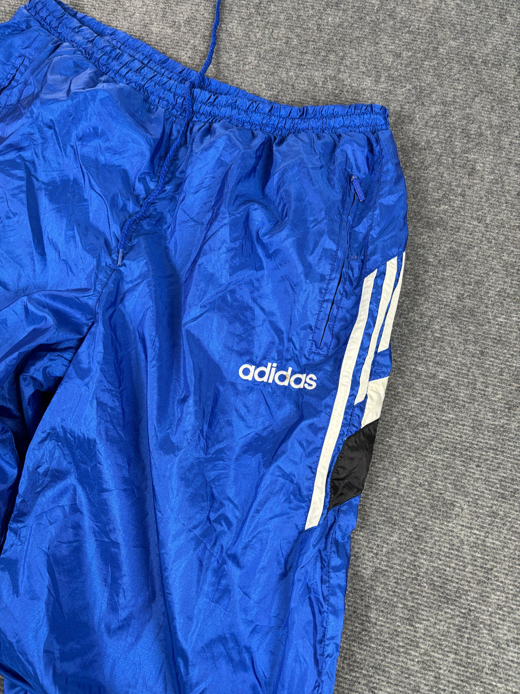 Vintage 90s Adidas track pants men’s large blue retro cuffed