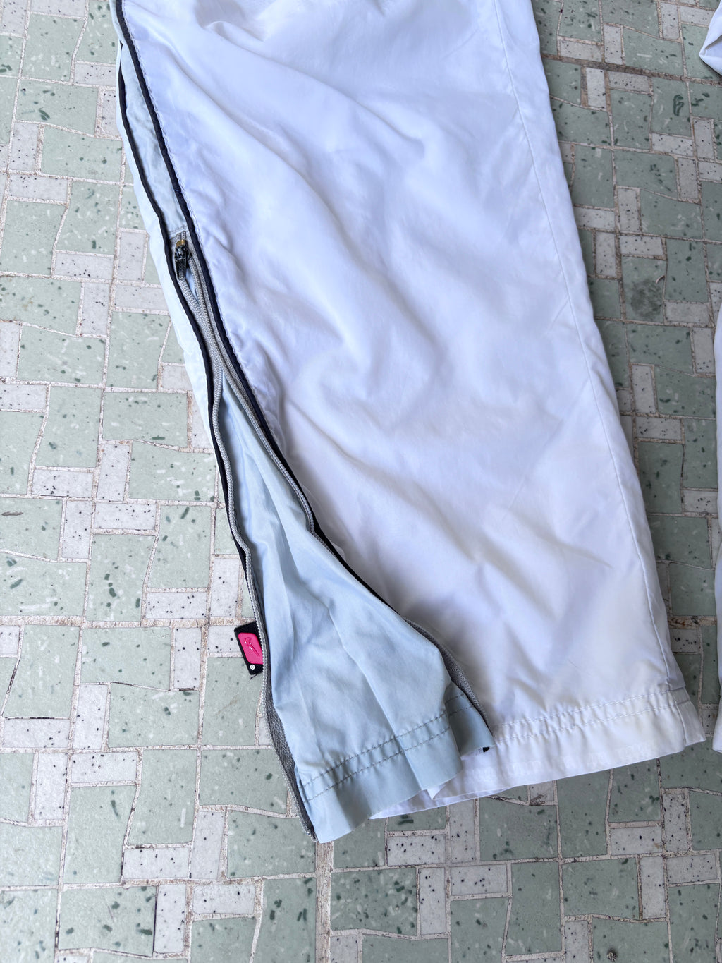 Y2K Nike Nylon Track Pants Size S White