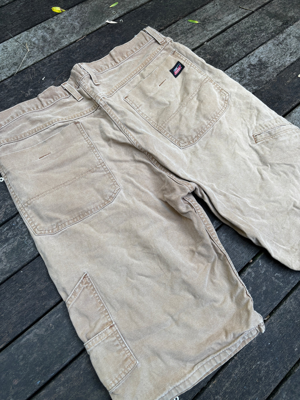 Dickies Denim Workwear Shorts Size 36in Tan