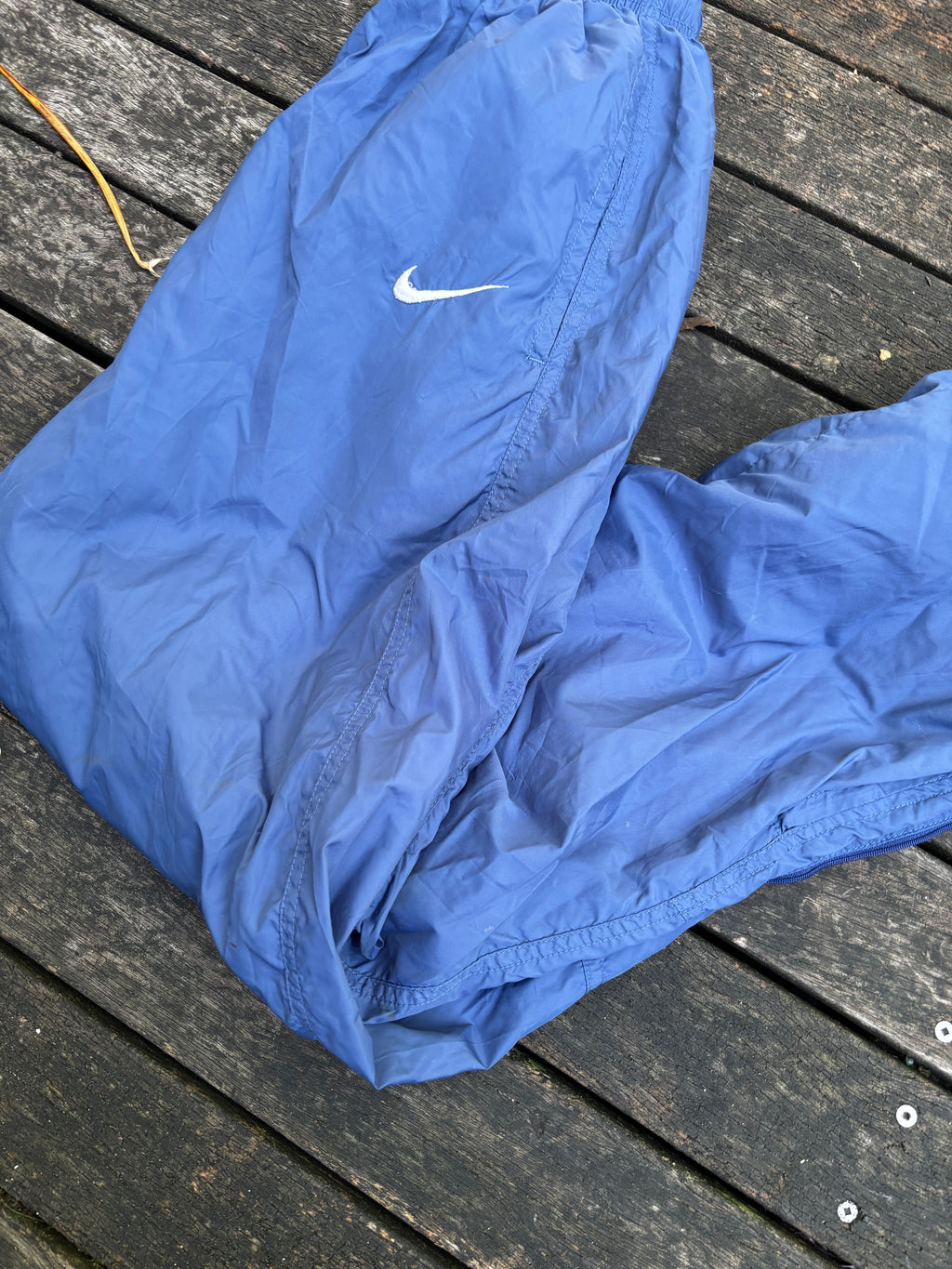 Nike Nylon Track Pants Size S Vintage Y2K Navy