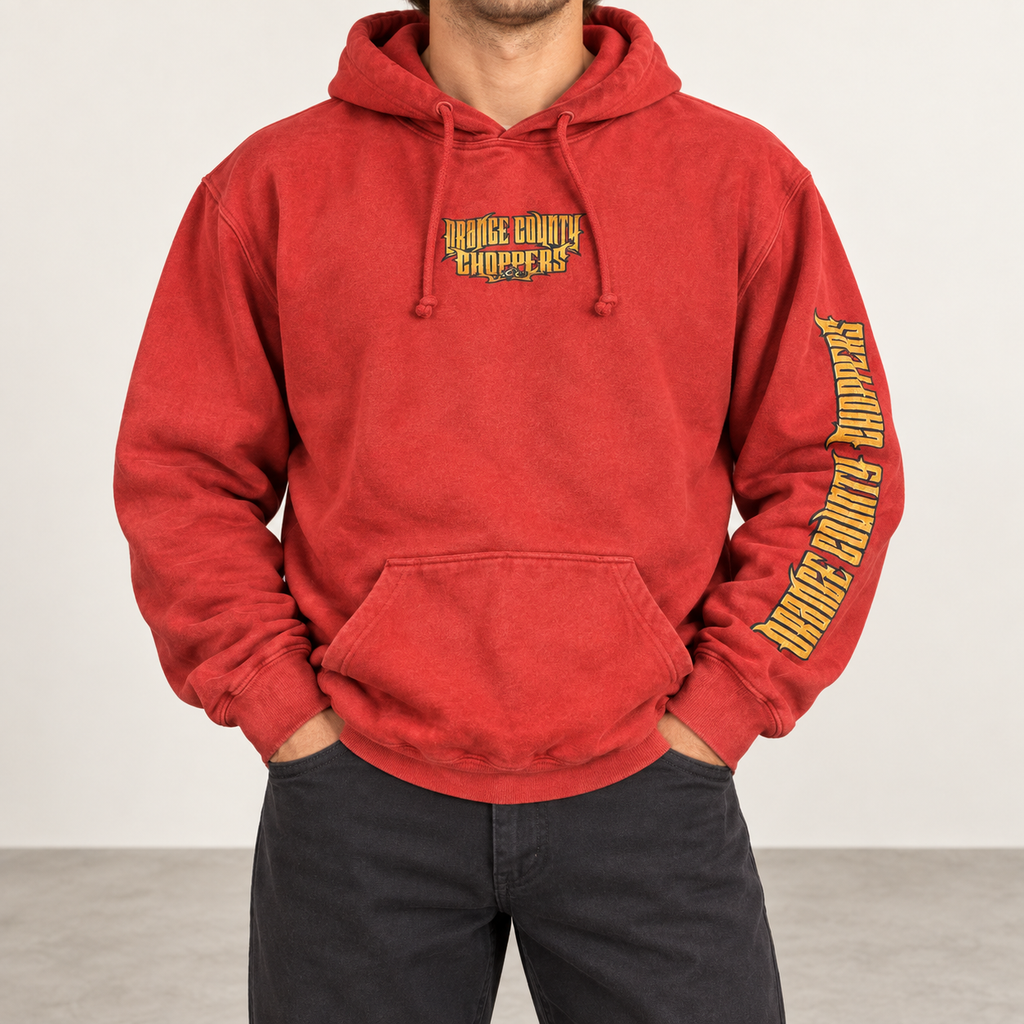 Vintage Orange County Choppers Hoodie Mens XL Red y2k era