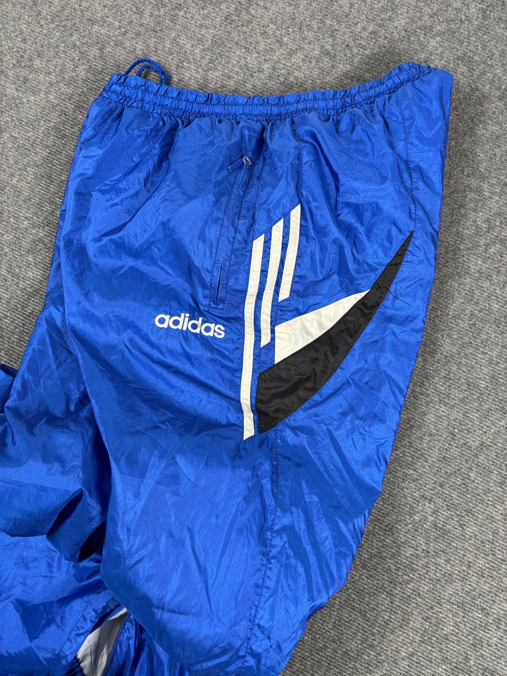 Vintage 90s Adidas track pants men’s large blue retro cuffed