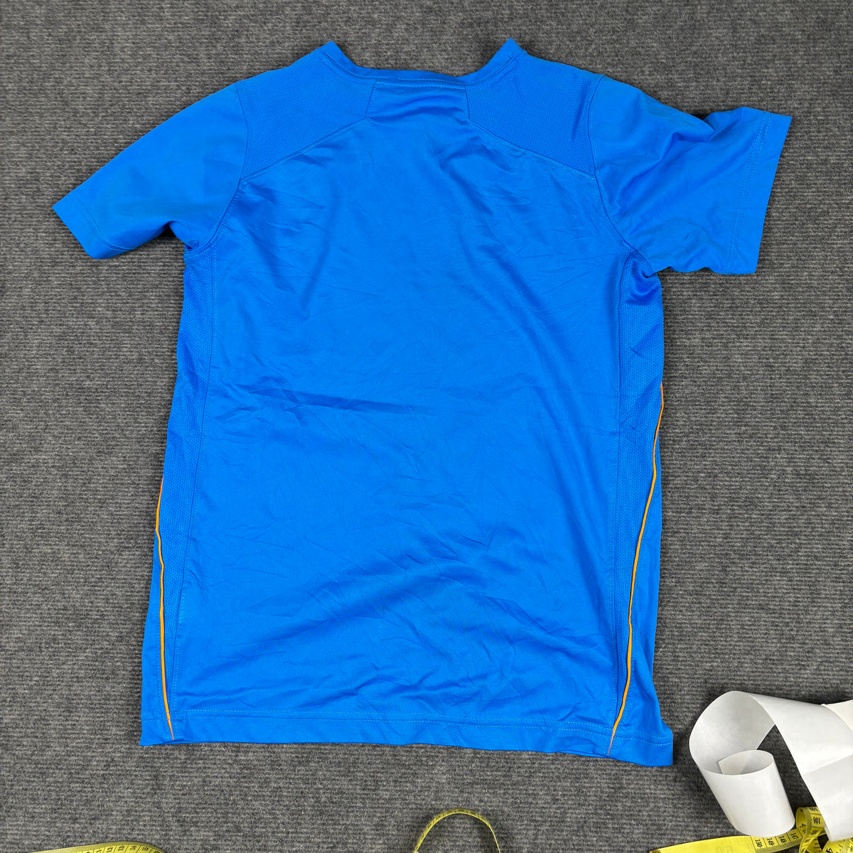 Nike Dri-Fit Running T-shirt Men's Small Blue Big Swoosh activewear