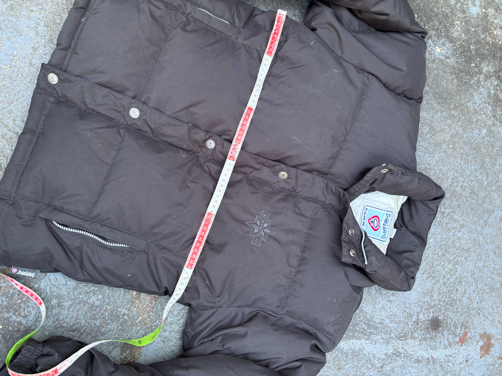 Vintage 90s O’Neill Jacket Women’s XL Black Chest Logo Down Jacket Ski Snowboard