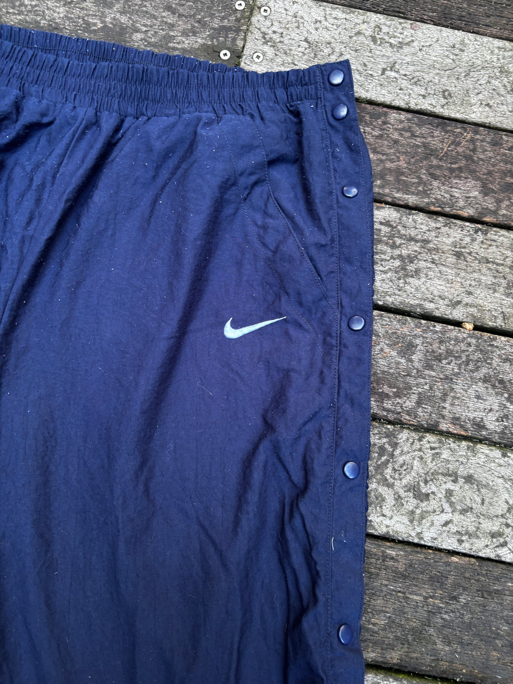 90's Nike Tearaway Track Pants Size L Navy