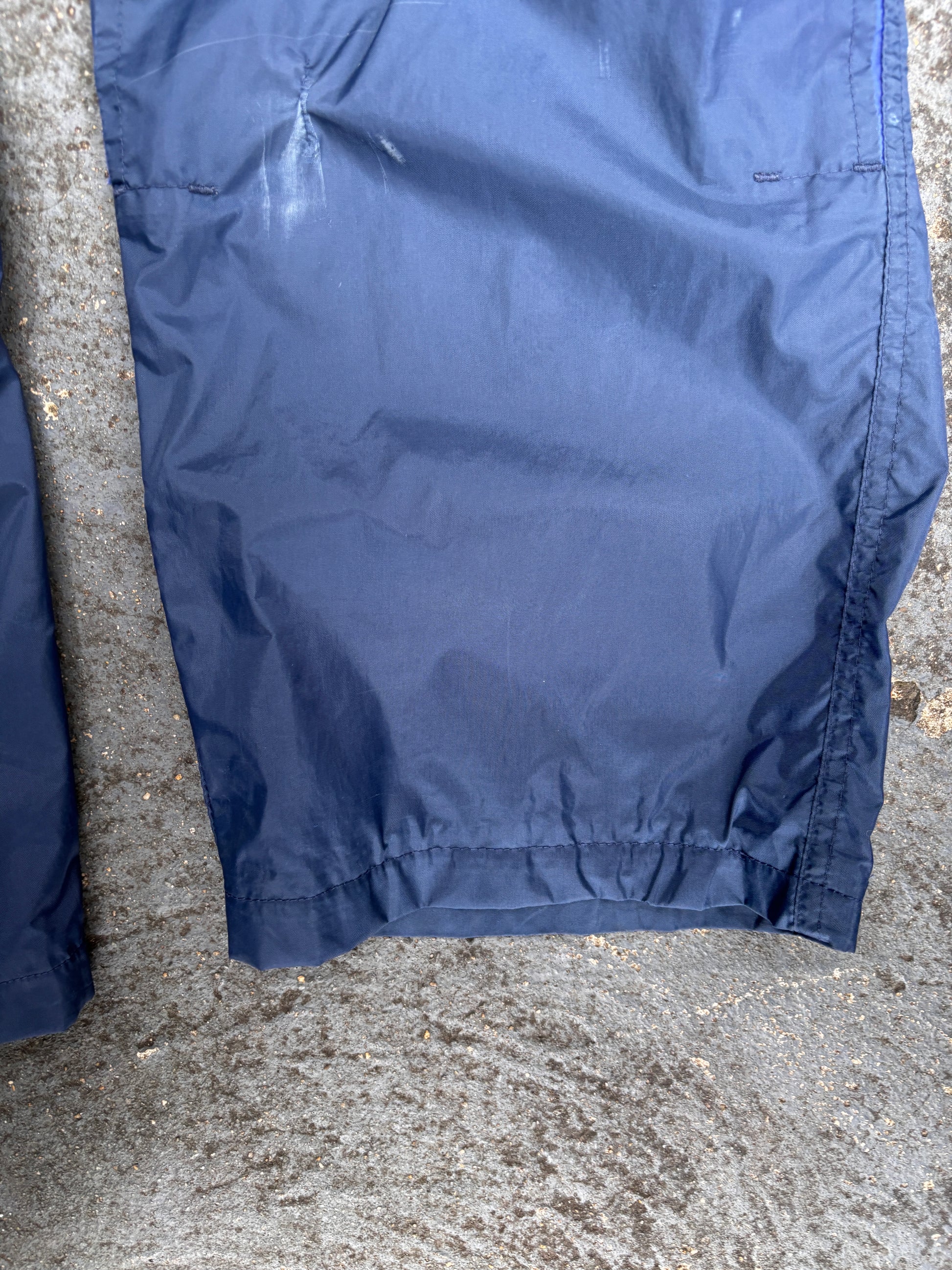 Vintage Y2K Nike Track Pants L Navy White Swoosh Spell Out Classic Windbreakers