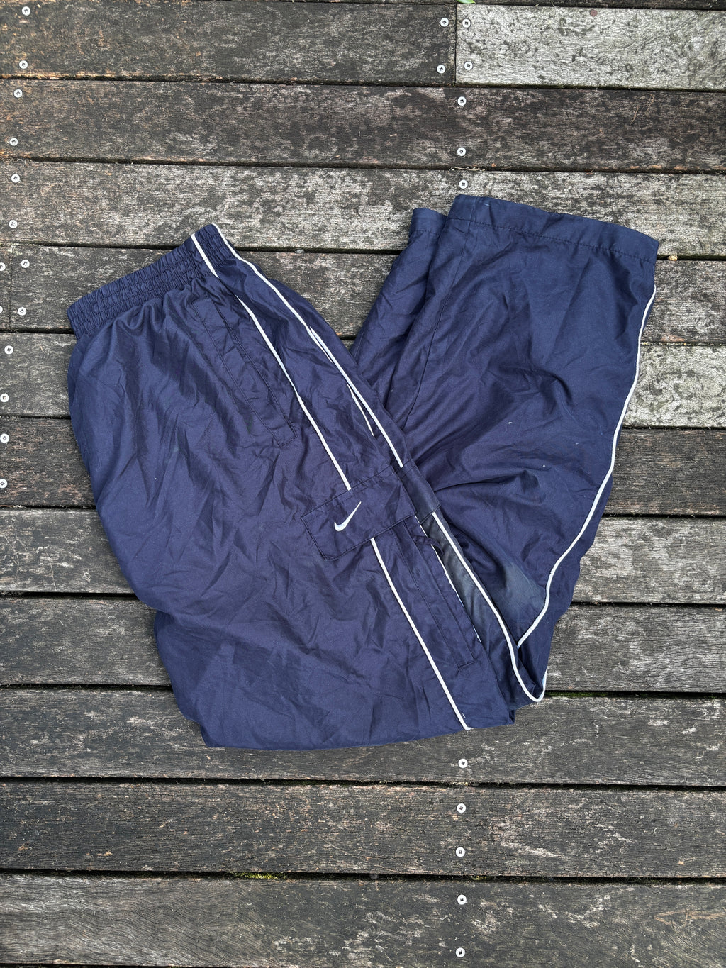 Y2K Classic Nike Cargo Track Pants Navy Size XL