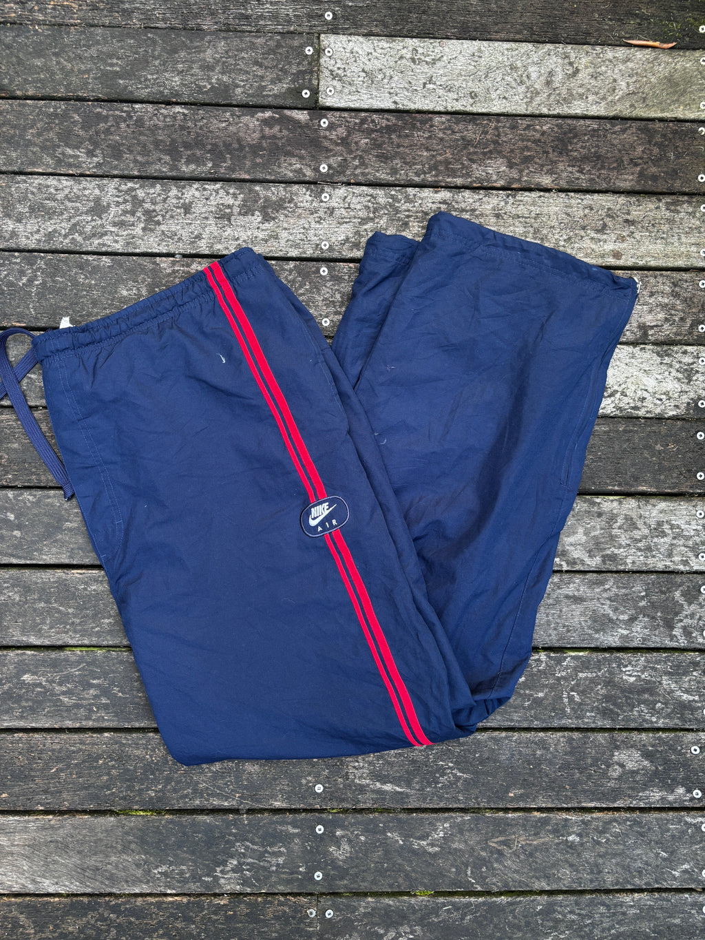 Nike Y2K Track Pants Size XXL Navy Red Line Detail