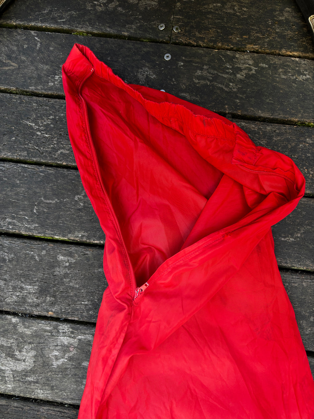 90's Nike Red on Red Nylon Lightweight Winderbreaker Track Pants