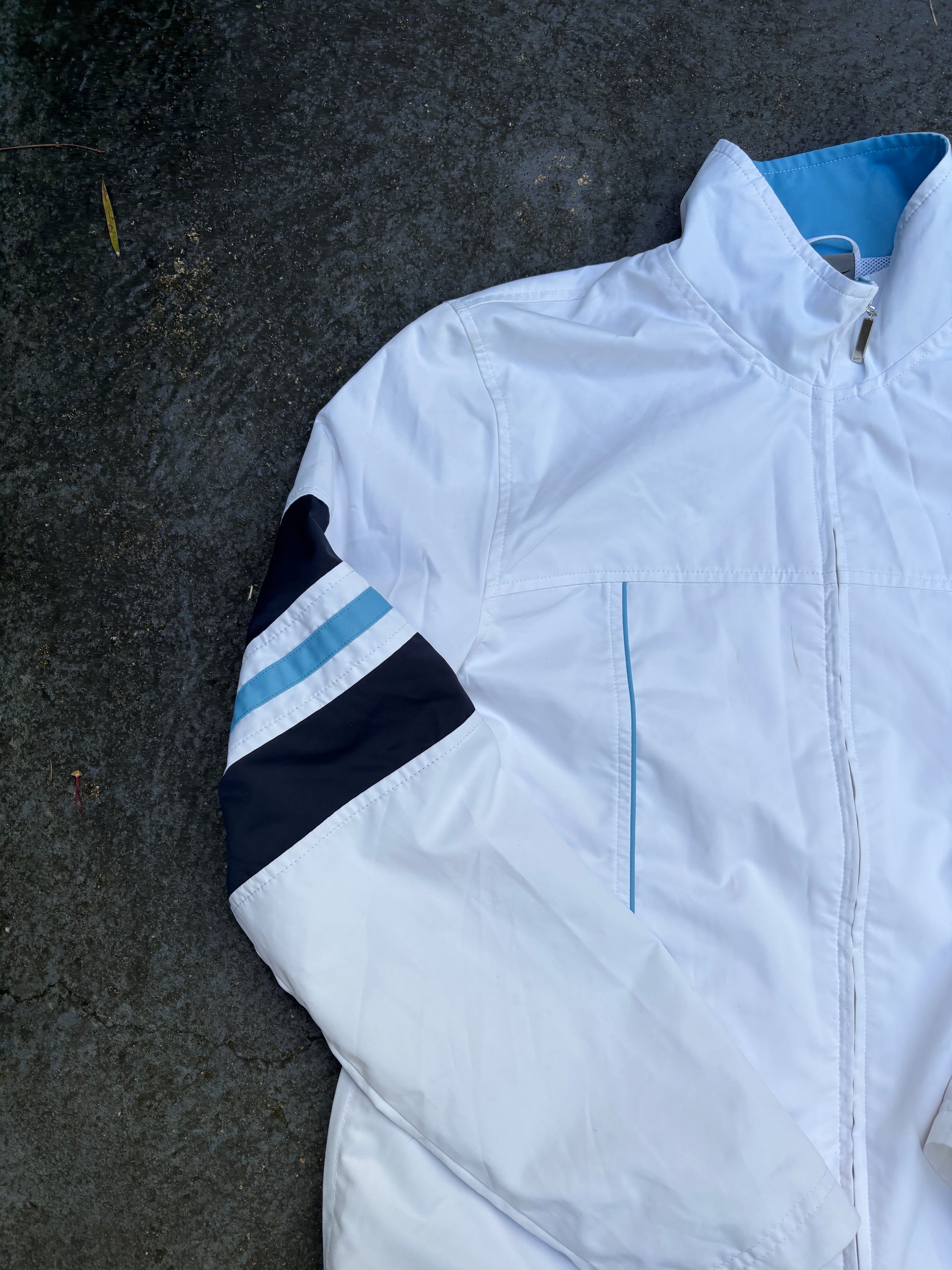 Vintage Y2K Nike Tracksuit Set Size XL White Blue Detail Jacket Blue Track Pants