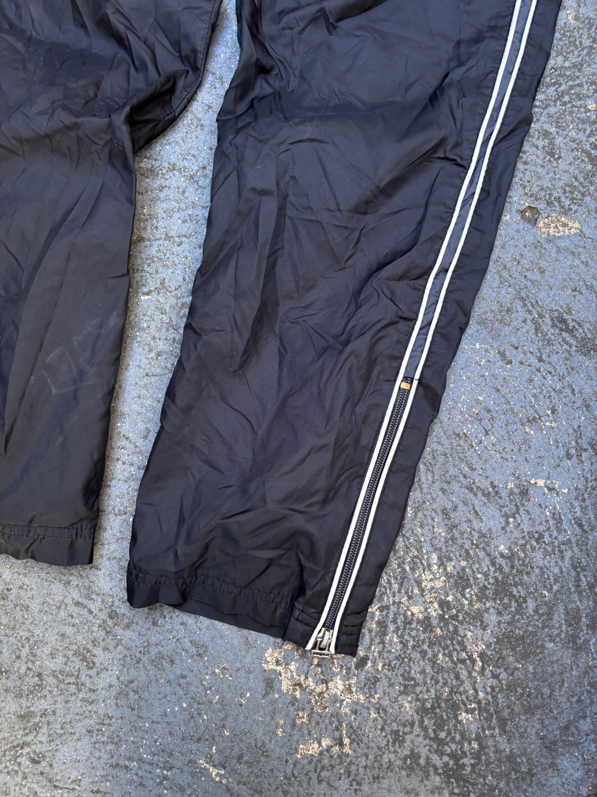 Vintage Y2K Nike Track Pants Size S Black White Side Detail Classic Windbreakers