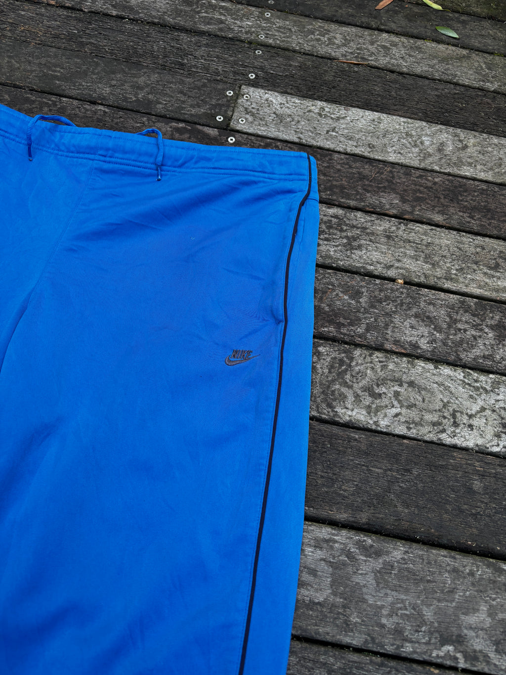 Nike Y2K Blue Grey Logo Track Pants Size M