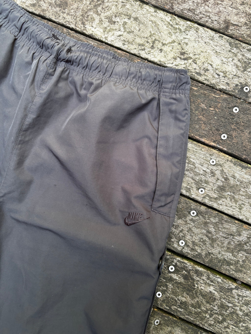 Y2K Nike Black on Black Track Pants Size L Windbreaker