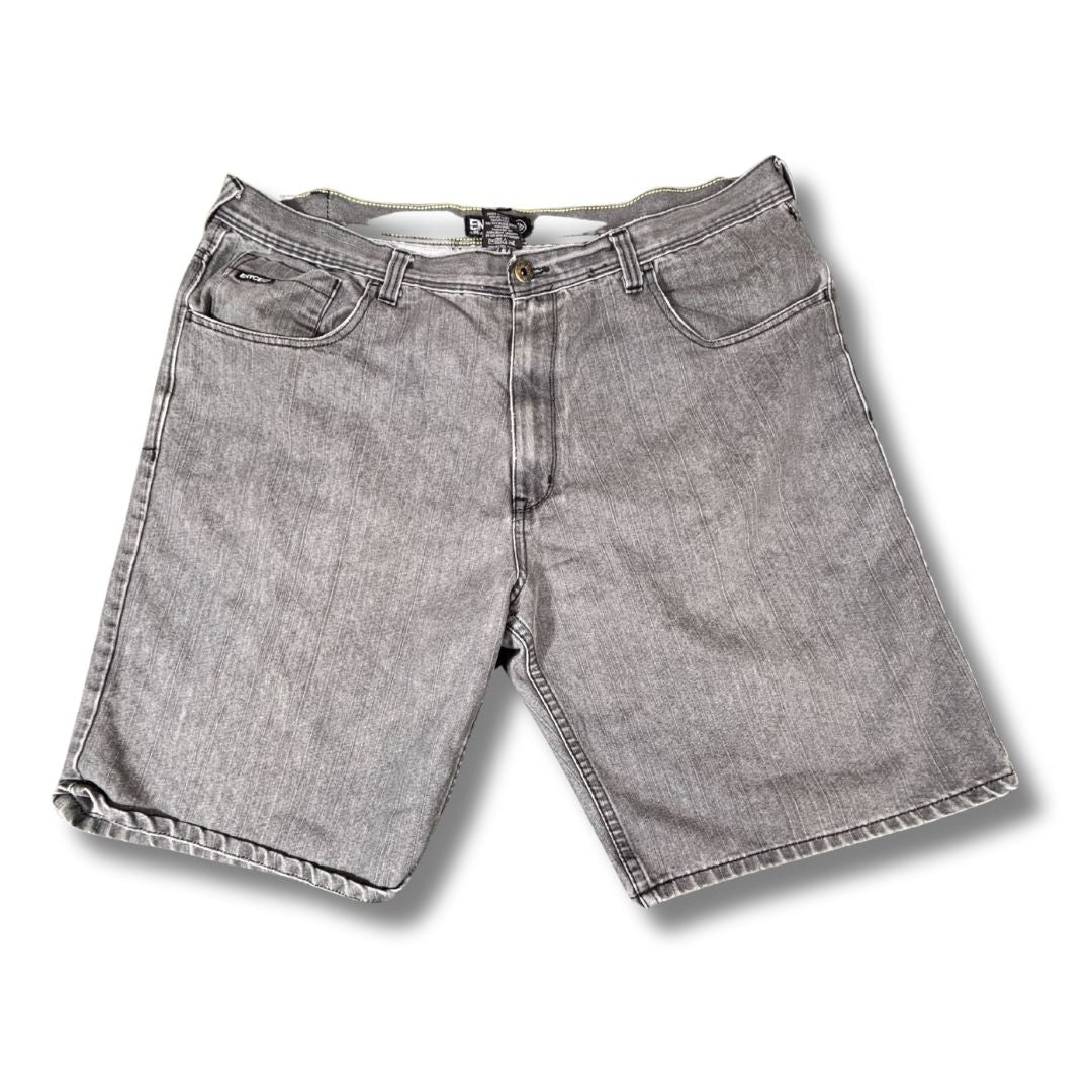 Vintage Enyce Denim Shorts Men’s 48 Grey Super Baggy Embroidered Hip Hop Jorts