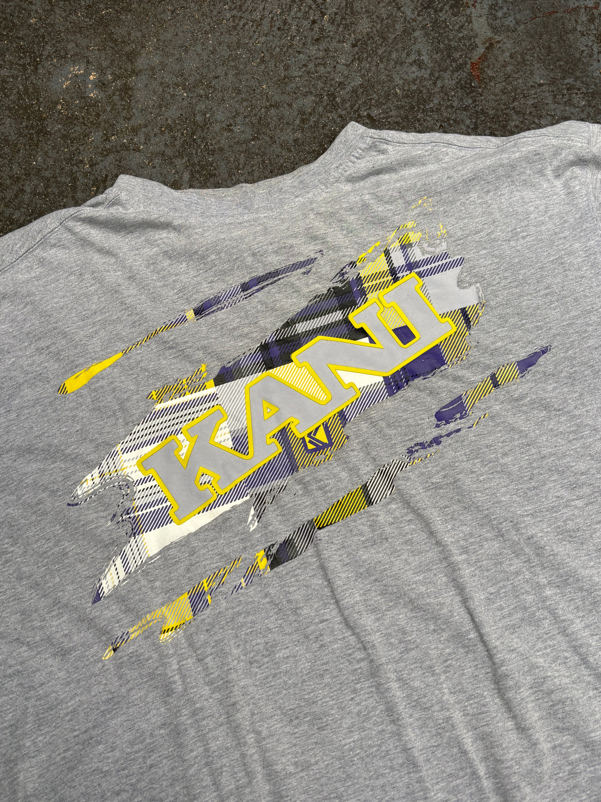 Vintage Y2K Karl Kani T-shirt Size XXL Grey Large Front Graphic Baggy Hip Hop