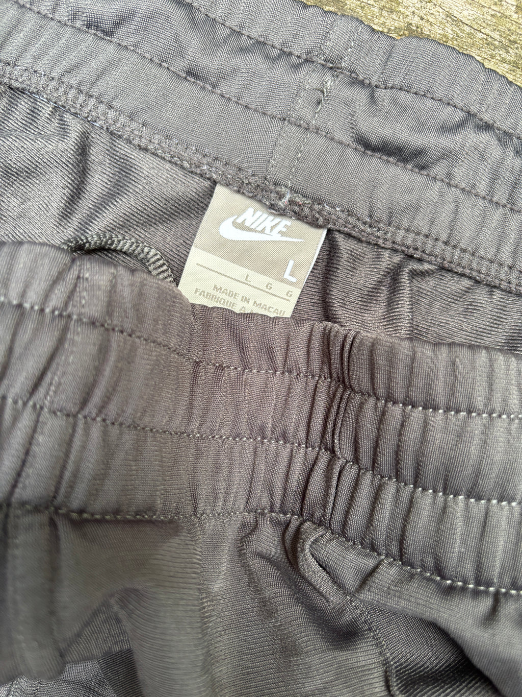 Vintage Nike Pleated Track Pants Size L Dark Grey