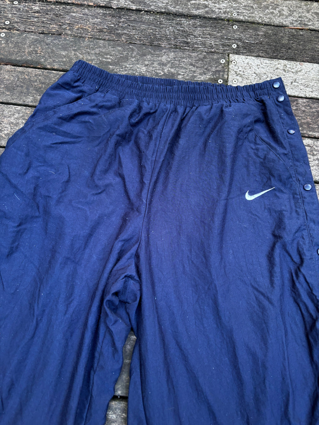 90's Nike Tearaway Track Pants Size L Navy