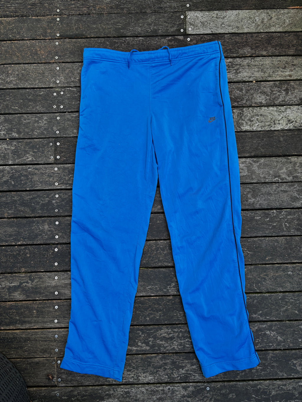 Nike Y2K Blue Grey Logo Track Pants Size M