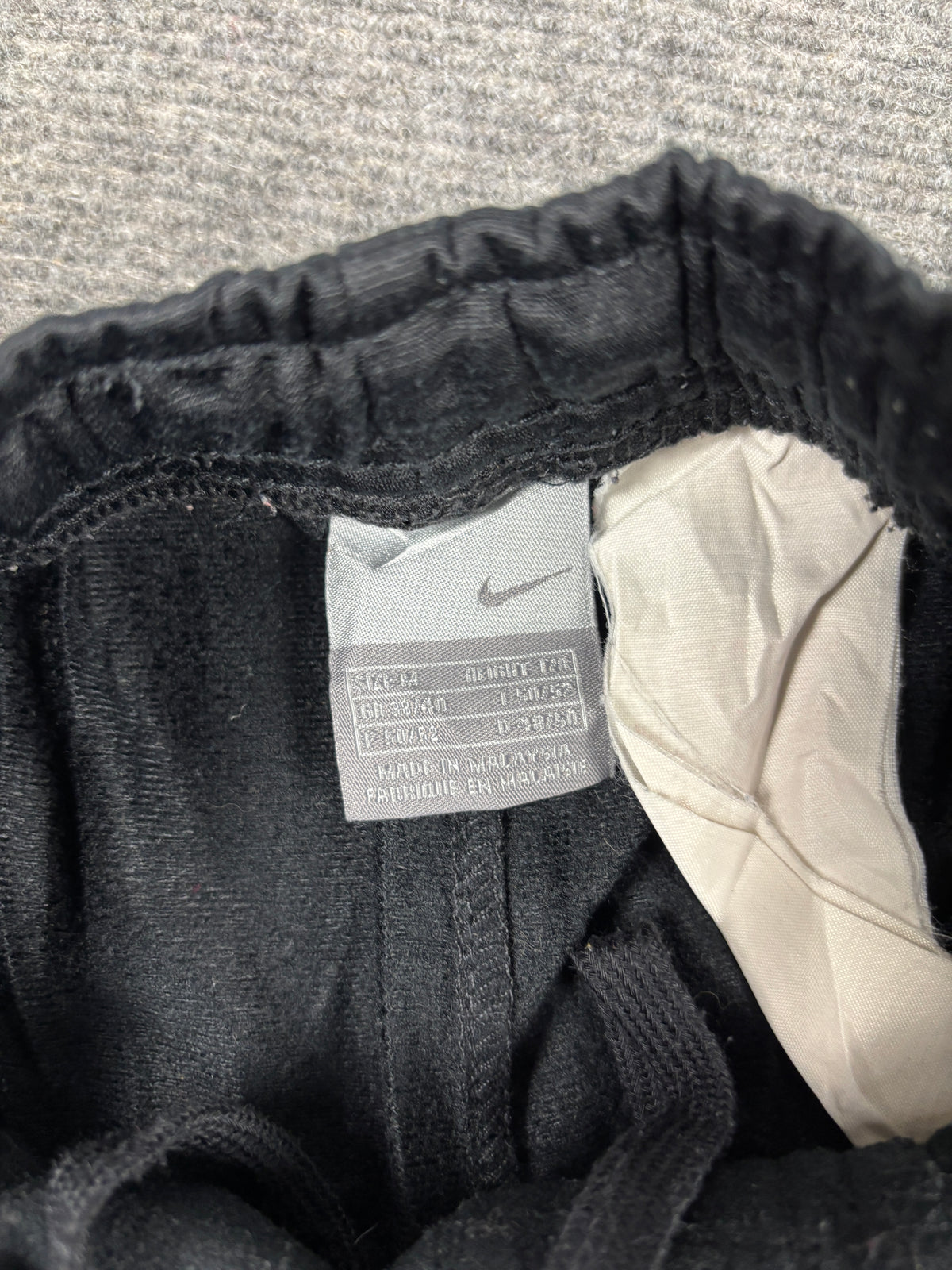 Vintage Baggy Nike Air Track Pants Black White Stripe y2k era