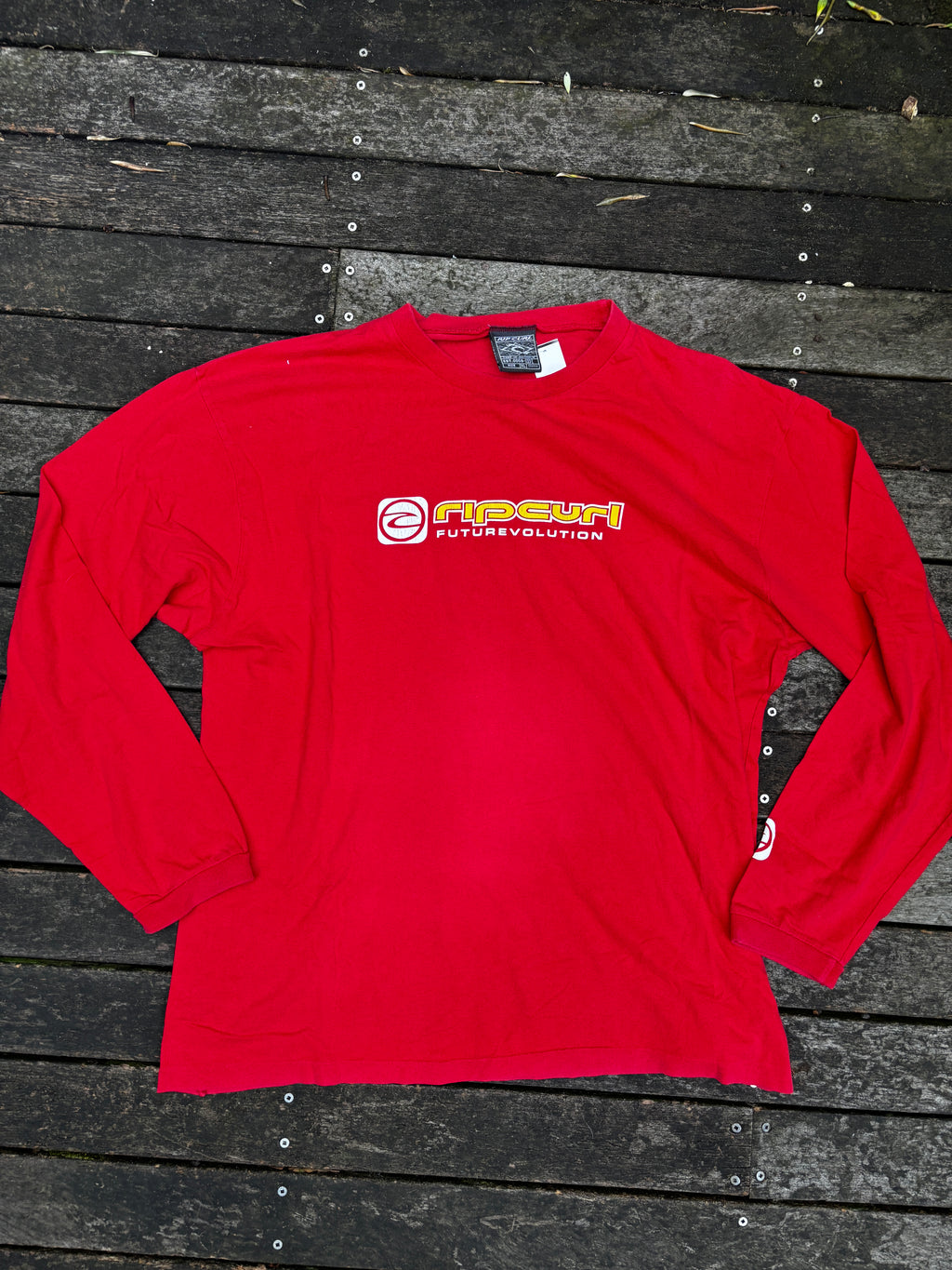 Vintage 80s Rip Curl T-shirt Long Sleeve Made in Aus