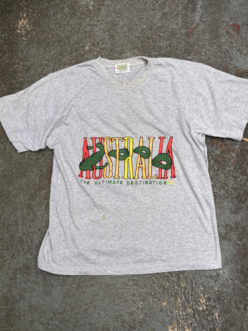 Vintage Y2K Bootleg Olympics Size S Oversized Grey Large Australia Embroidered Logo