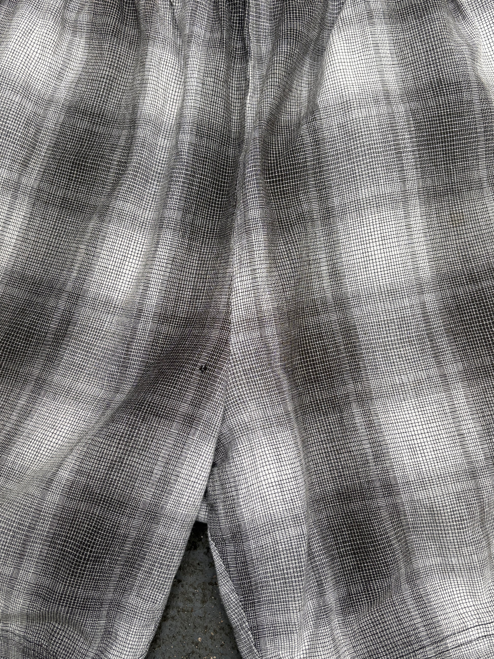 Vintage 90s Nike Court Shorts Size L Black/White Checkered Wide Leg w Logo