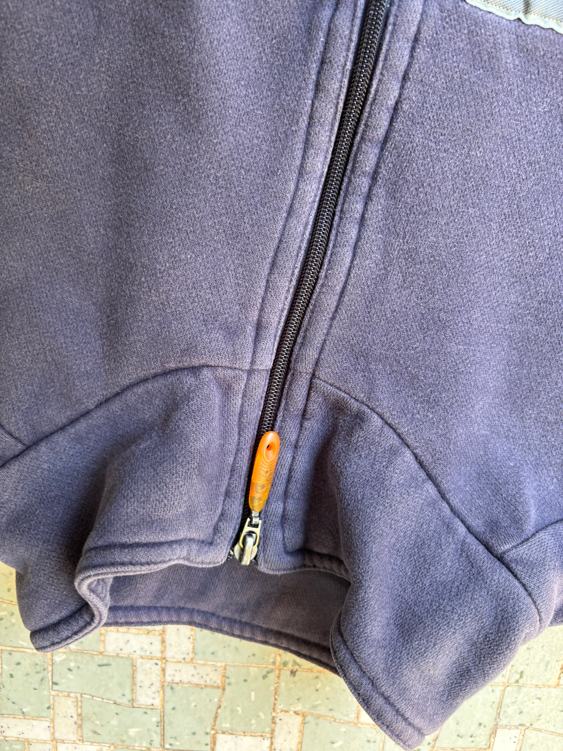 Vintage NIKE 1/4 Zip Jumper Size XL Navy Orange Swoosh Y2K 90's Boxy Pullover