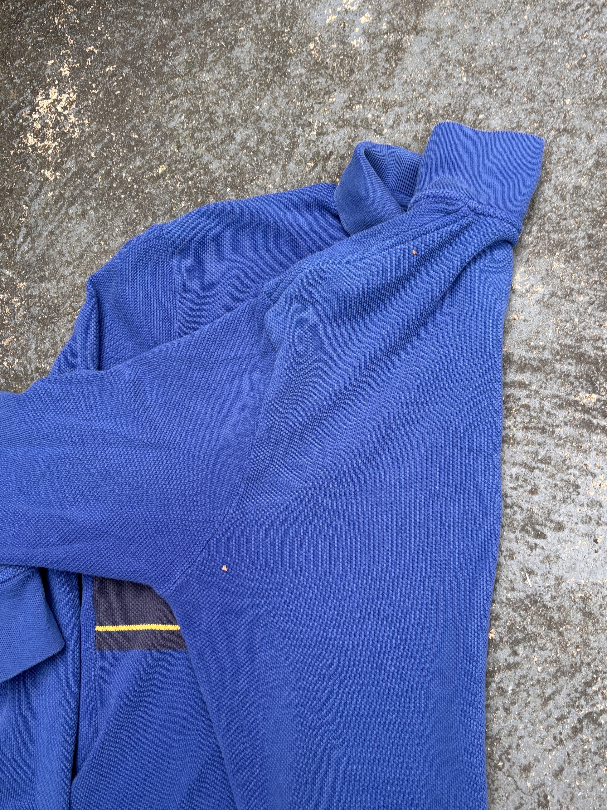 Vintage 90s Polo Ralph Lauren Polo Size S Blue Stripe Knitted Long Sleeve Red Pony