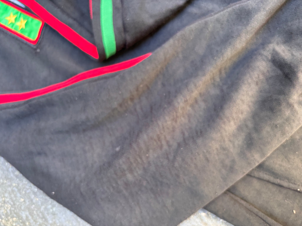 Vintage 90s Kappa Italia Jacket Size XL Black Embroidered Italy Flag Full Zip