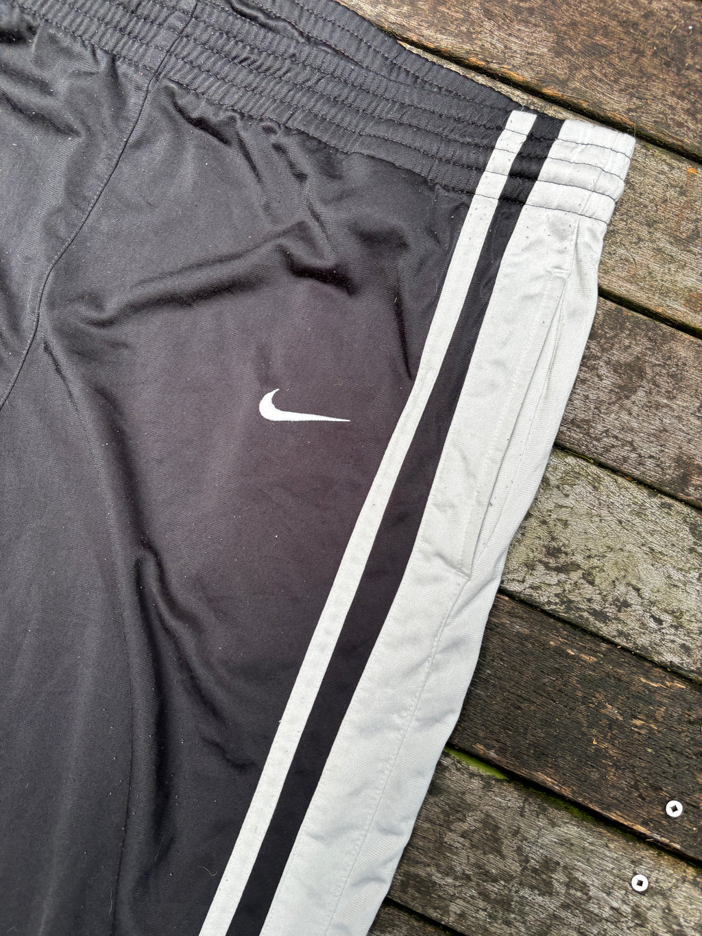Nike Y2K Track Pants Size XL White, Grey Black Wide Leg