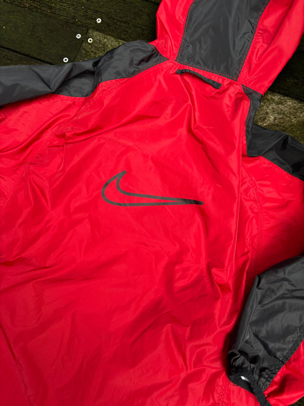 Vintage 90s Nike Jacket Size M Black Red Women’s