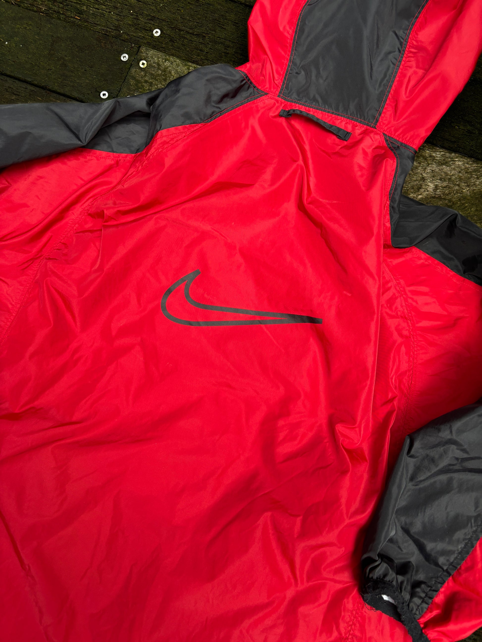 Vintage 90s Nike Jacket Size M Black Red Women’s